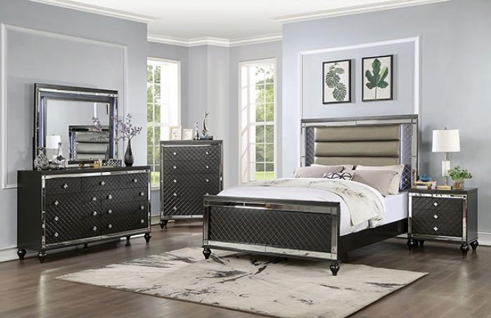 

    
Furniture of America Calandria Queen Panel Bed CM7320GY-Q Panel Bed Gray CM7320GY-Q
