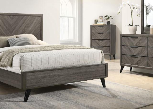 

    
Furniture of America Vagan Queen Panel Bed CM7472GY-Q Panel Bed Gray CM7472GY-Q

