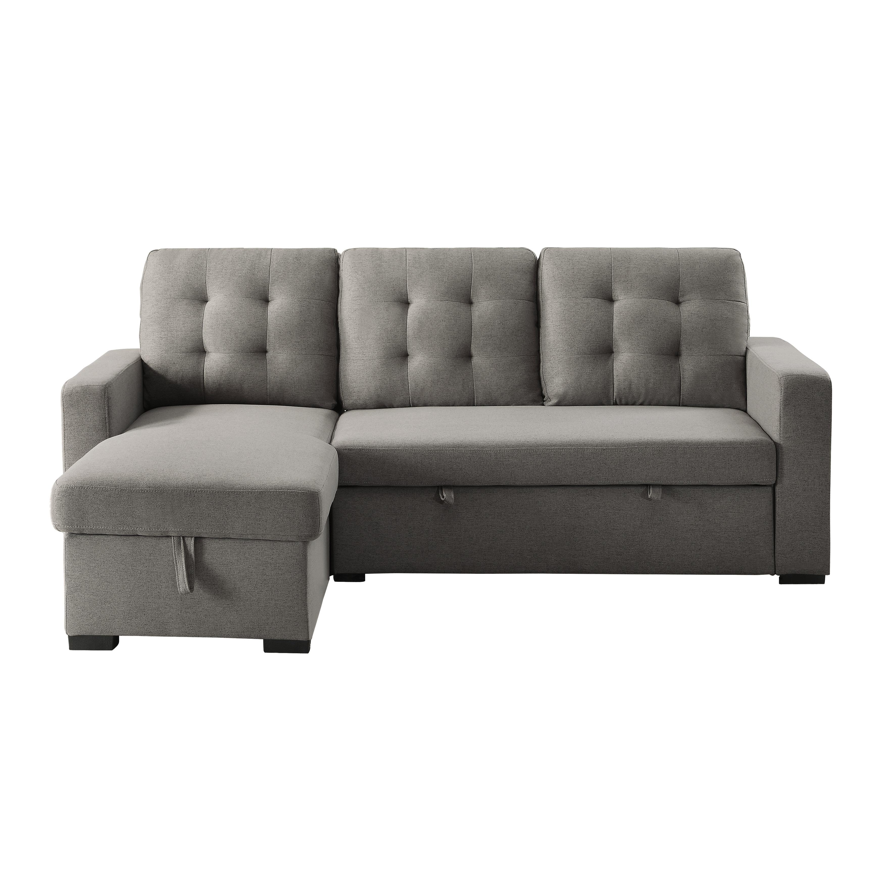 

    
Contemporary Gray Solid Wood Reversible 2-Piece Sectional Homelegance 9314GY*SC Cornish
