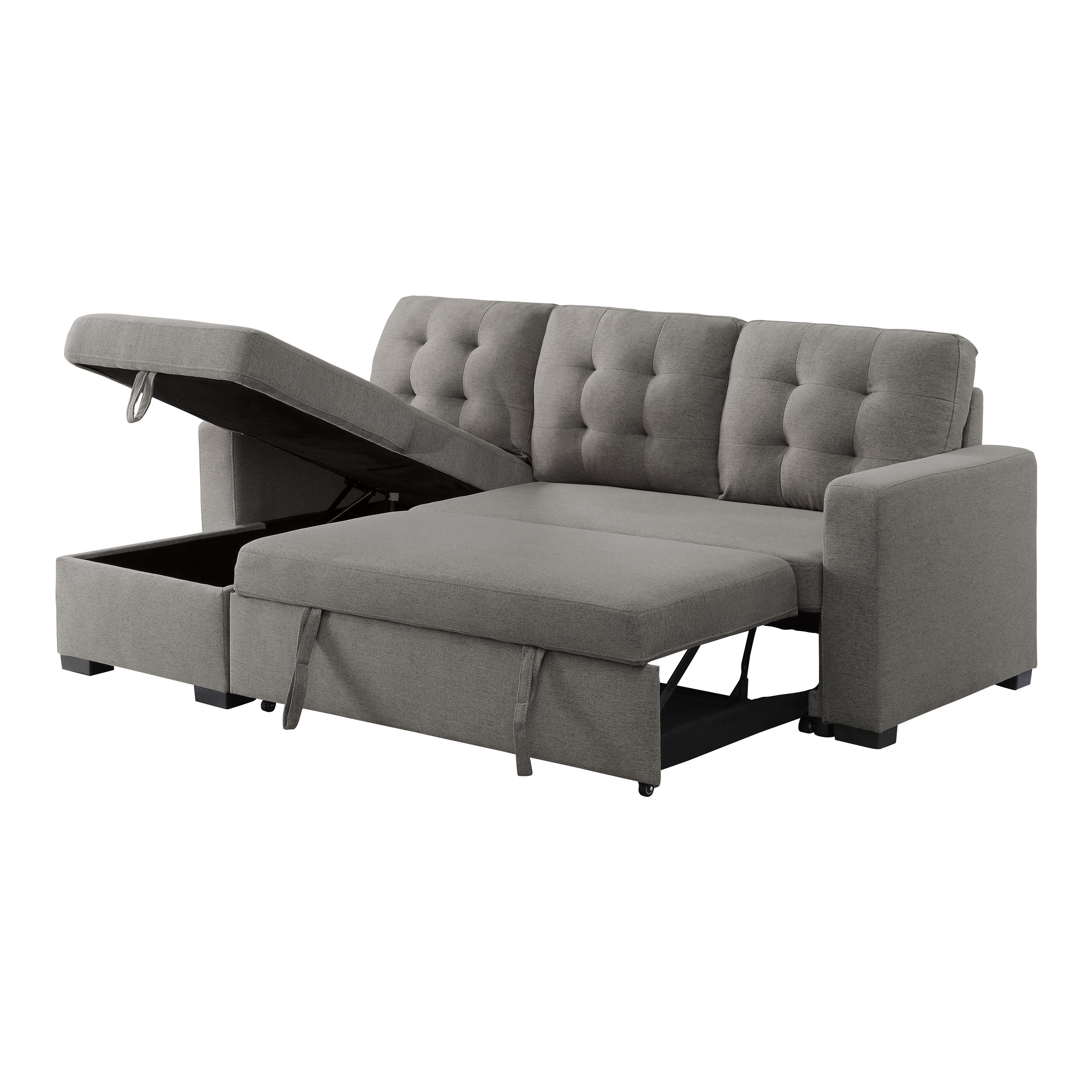 

    
 Order  Contemporary Gray Solid Wood Reversible 2-Piece Sectional Homelegance 9314GY*SC Cornish
