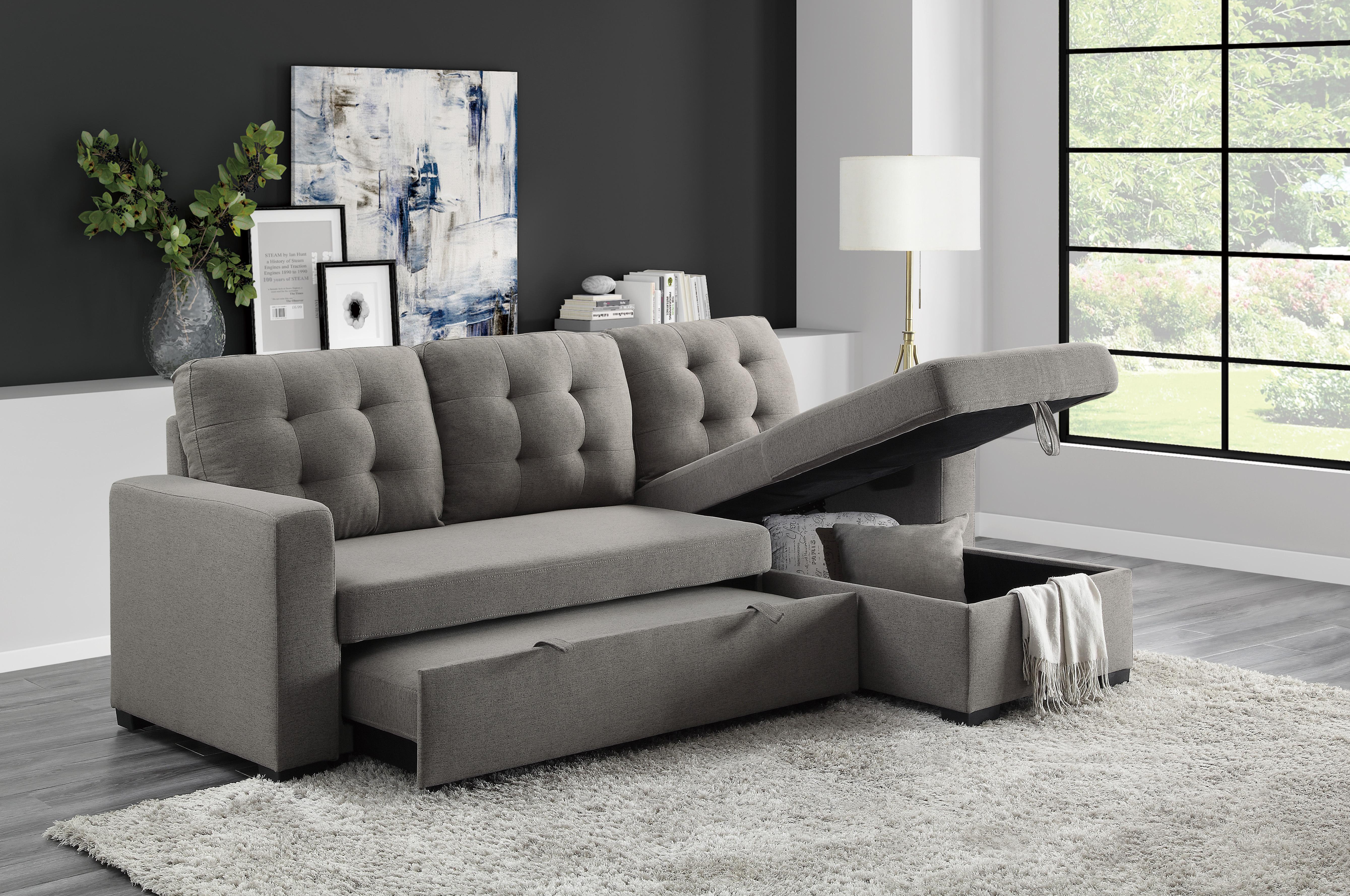 

                    
Buy Contemporary Gray Solid Wood Reversible 2-Piece Sectional Homelegance 9314GY*SC Cornish
