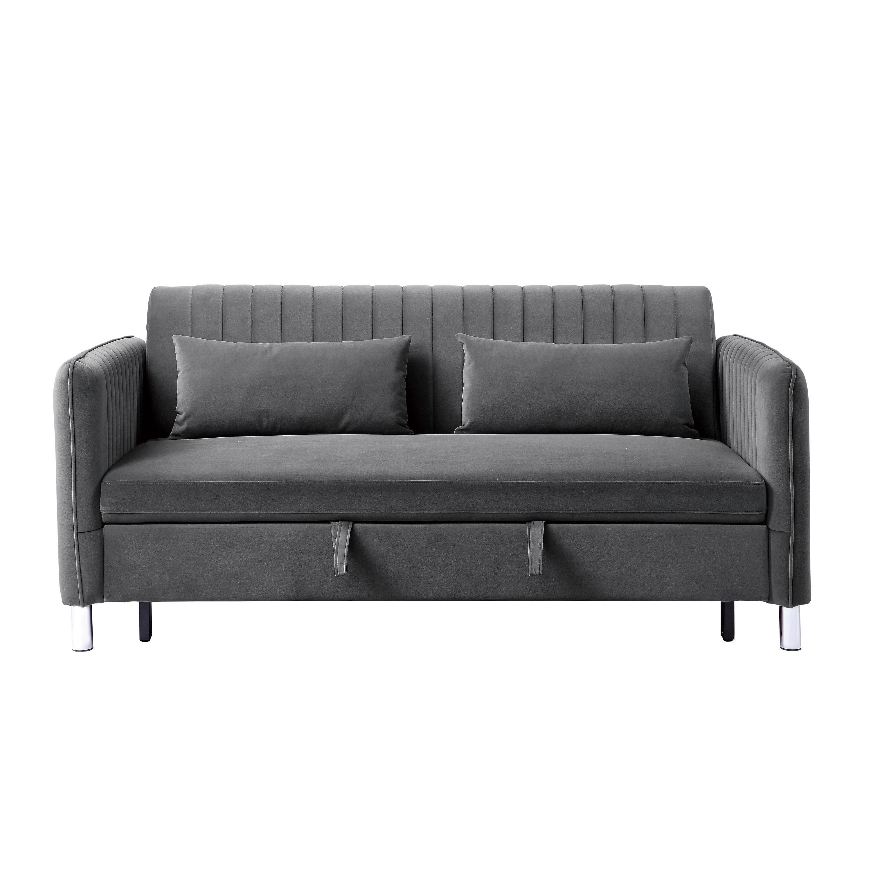 

    
Contemporary Gray Solid Wood Sofa Homelegance 9406BRG-3CL Greenway
