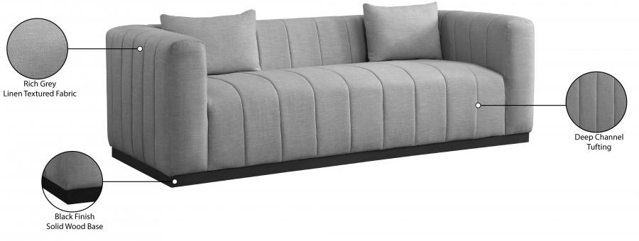 

    
655Grey-S Contemporary Gray Solid Wood Sofa Meridian Furniture Lucia 655Grey-S
