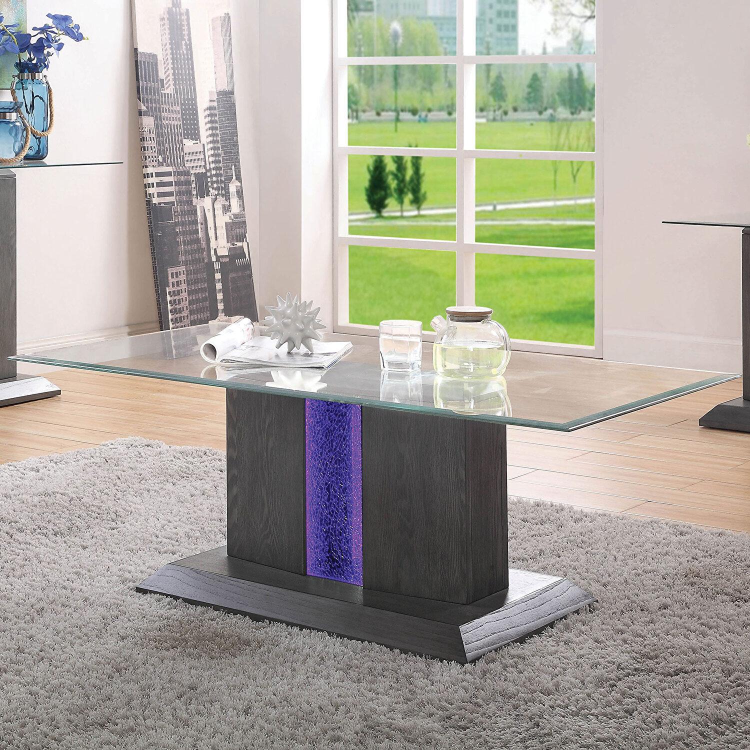 

    
Contemporary Gray Tempered Glass Top Coffee Table Furniture of America CM4717C Rhyl
