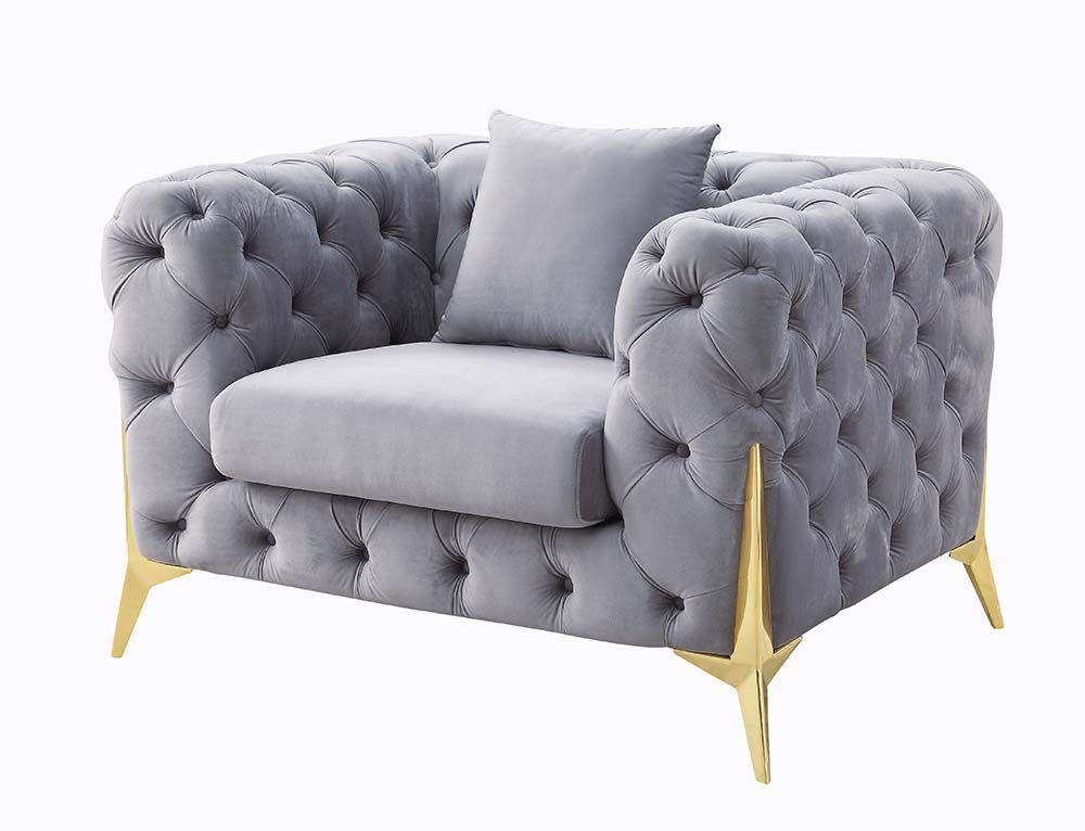 

    
Contemporary Gray Velvet Chair by Acme Jelanea LV01408
