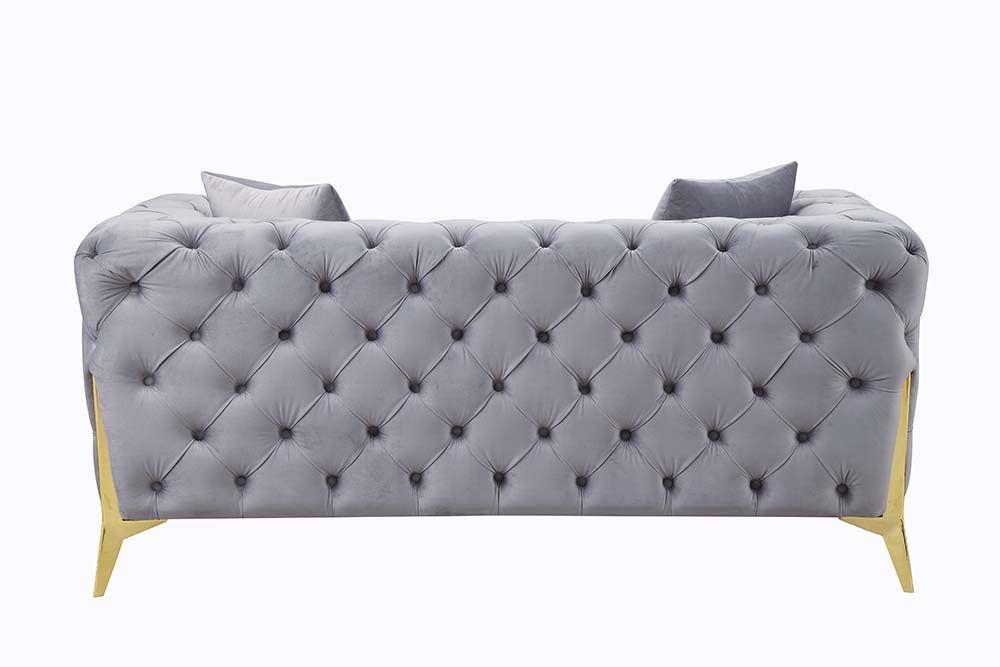 

    
LV01406-2pcs Contemporary Gray Velvet Sofa + Loveseat by Acme Jelanea LV01406-2pcs
