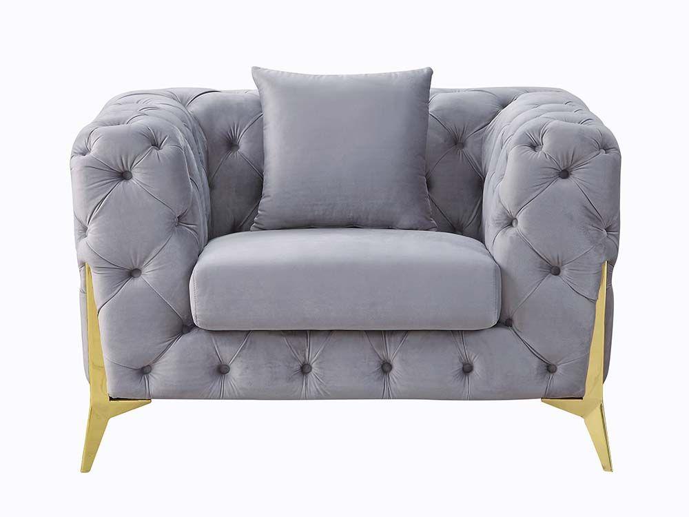

    
LV01406-3pcs Contemporary Gray Velvet Sofa + Loveseat + Chair by Acme Jelanea LV01406-3pcs
