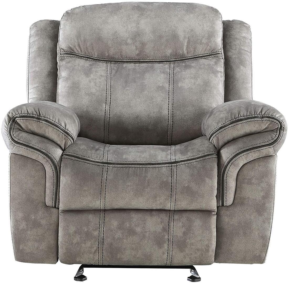 

    
 Order  Contemporary Gray Velvet Sofa + Loveseat + Glider Recliner by Acme Zubaida 55025-3pcs
