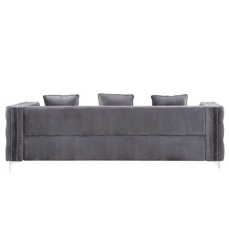 

                    
Acme Furniture Bovasis Sofa and Ottoman Gray Velvet Purchase 

