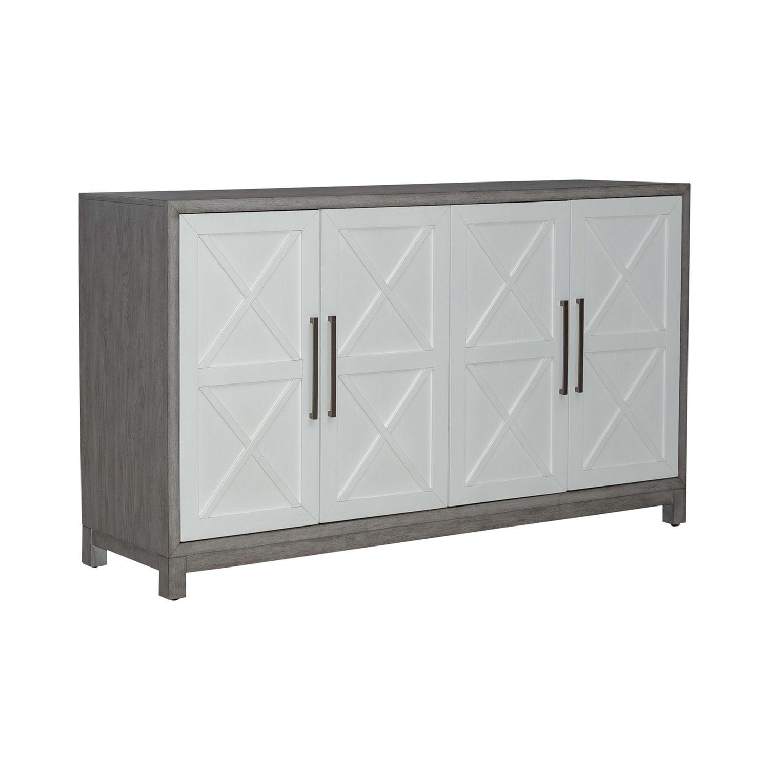 Contemporary Buffet Palmetto Heights (499-AC) 499-AC1000 in White, Gray 