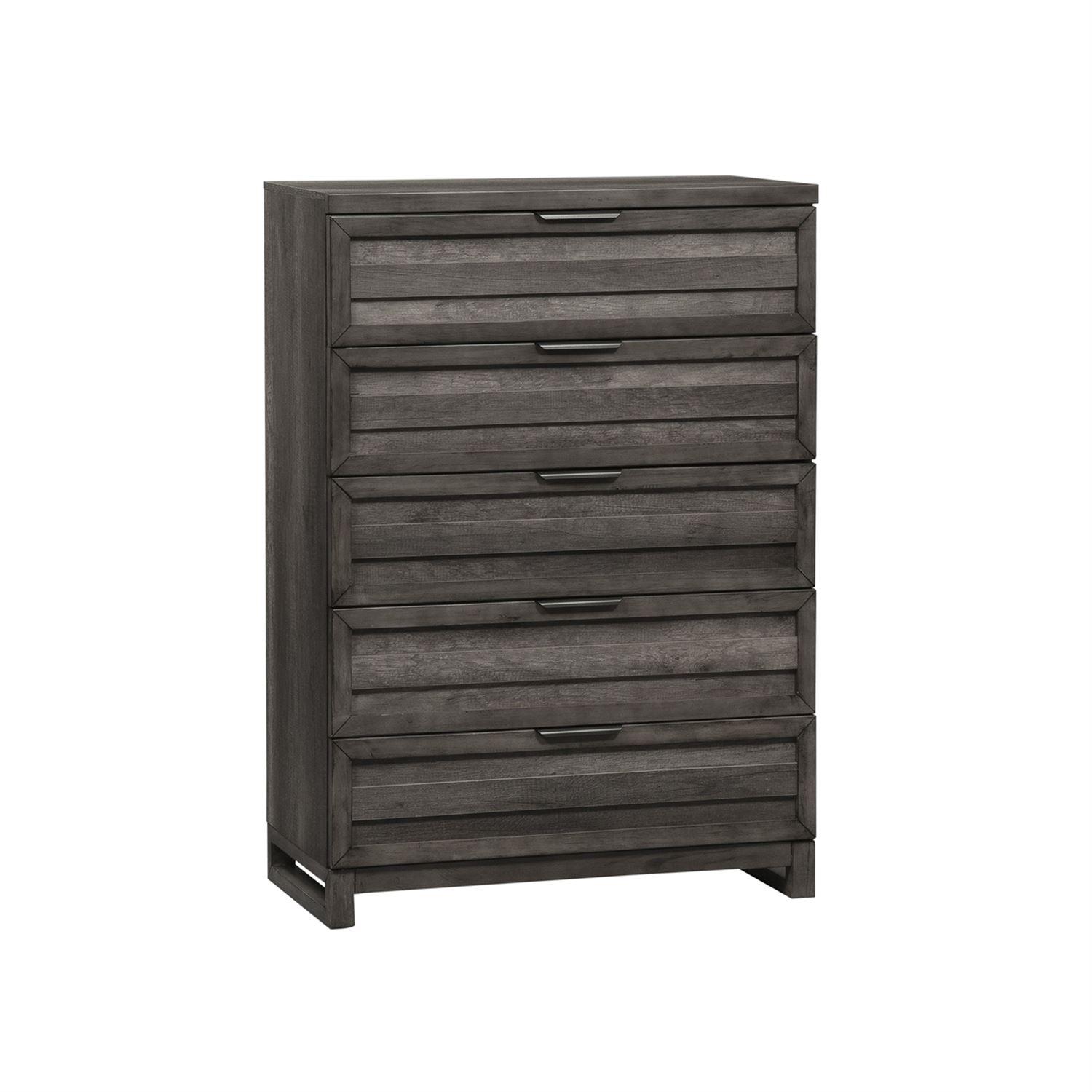 

    
Contemporary Gray Wood Bachelor Chest Tanners Creek (686-BR) Liberty Furniture
