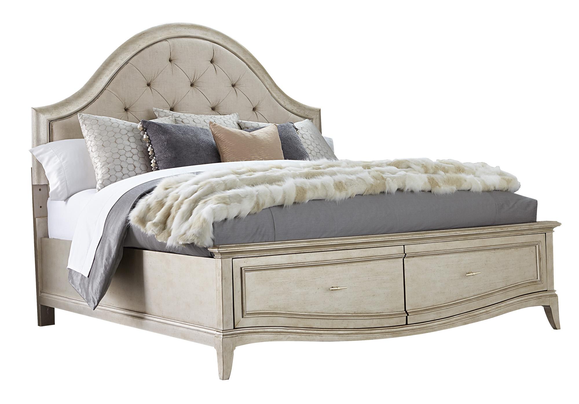 

    
Contemporary Silver Finish California King Upholstered Storage Bed Starlite A.R.T.

