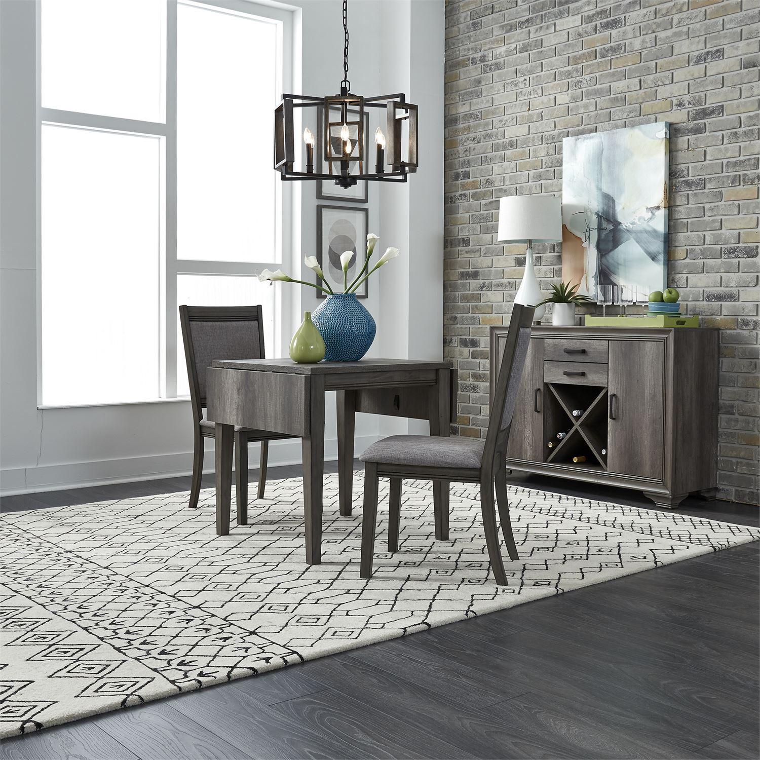 Contemporary Dining Room Set Tanners Creek  (686-CD) Dining Room Set 686-CD-O3DLS in Gray Fabric