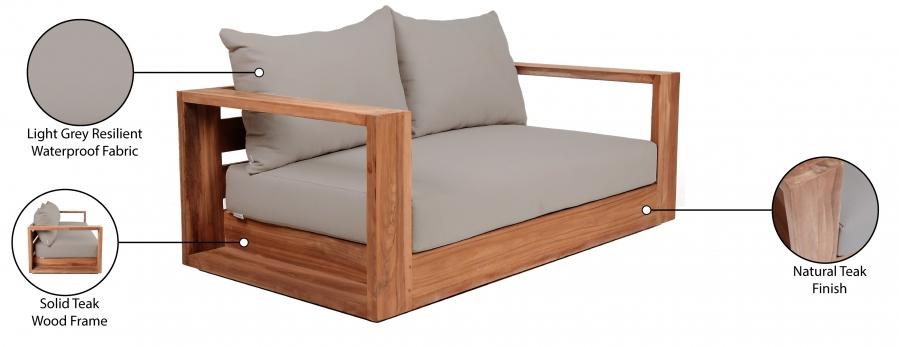 

                    
Buy Contemporary Gray Wood Fabric Patio Loveseat Meridian Furniture Tulum 353Grey-L
