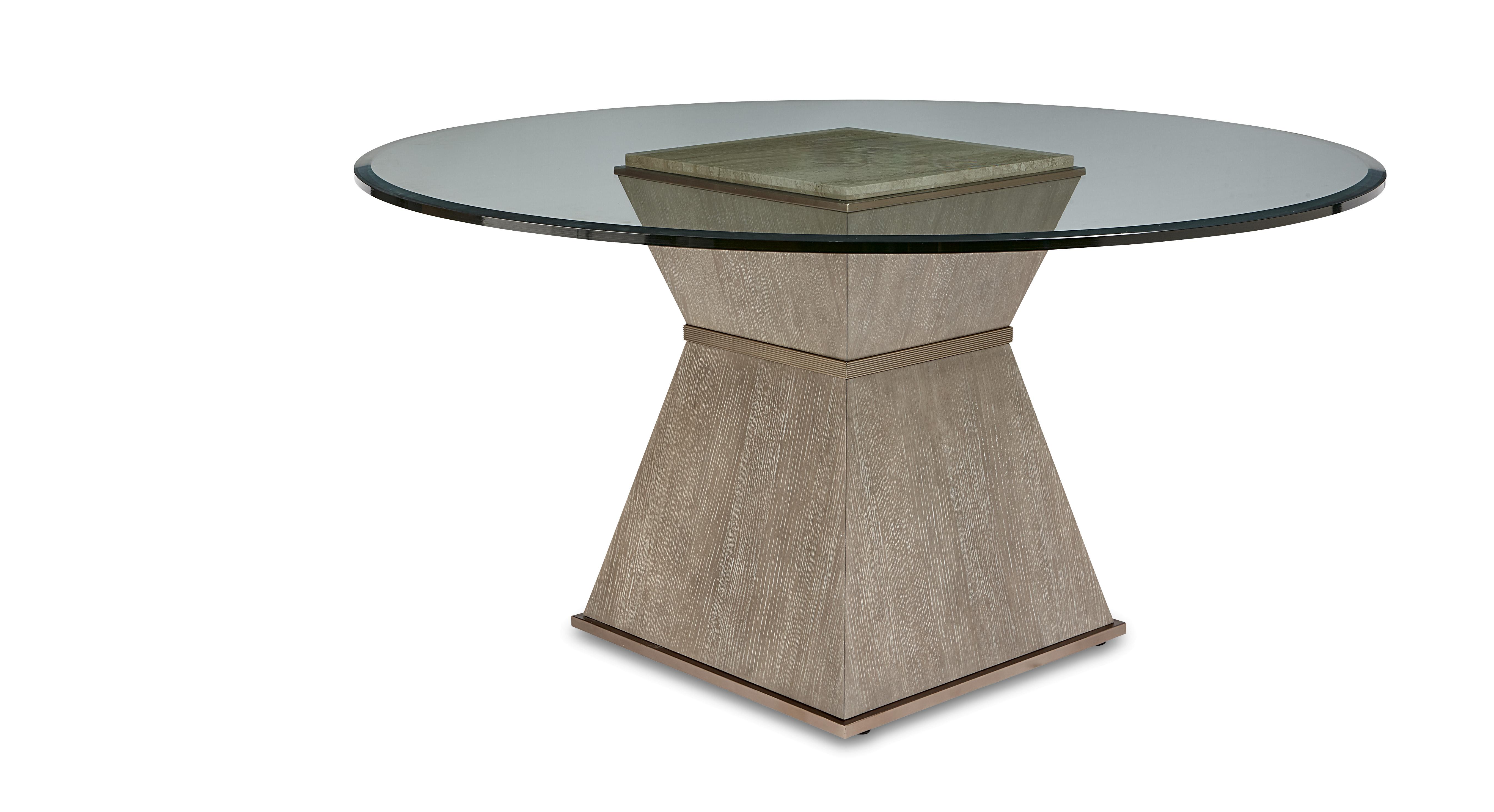 

    
Contemporary Gray Wood Glass Top Dining Table (60 inch) Cityscapes A.R.T.

