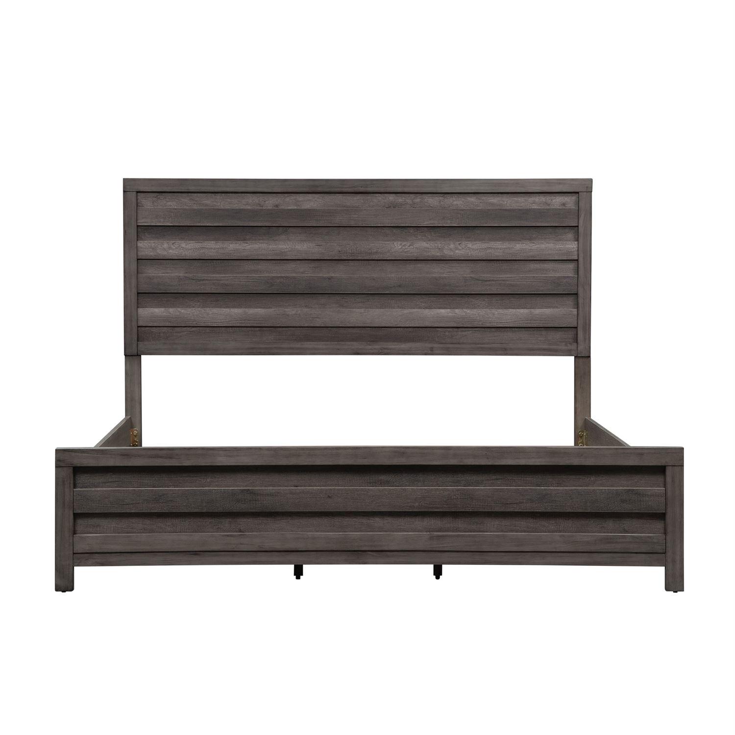 

    
Contemporary Gray Wood King Panel Bed Tanners Creek 686-BR-KPB Liberty Furniture

