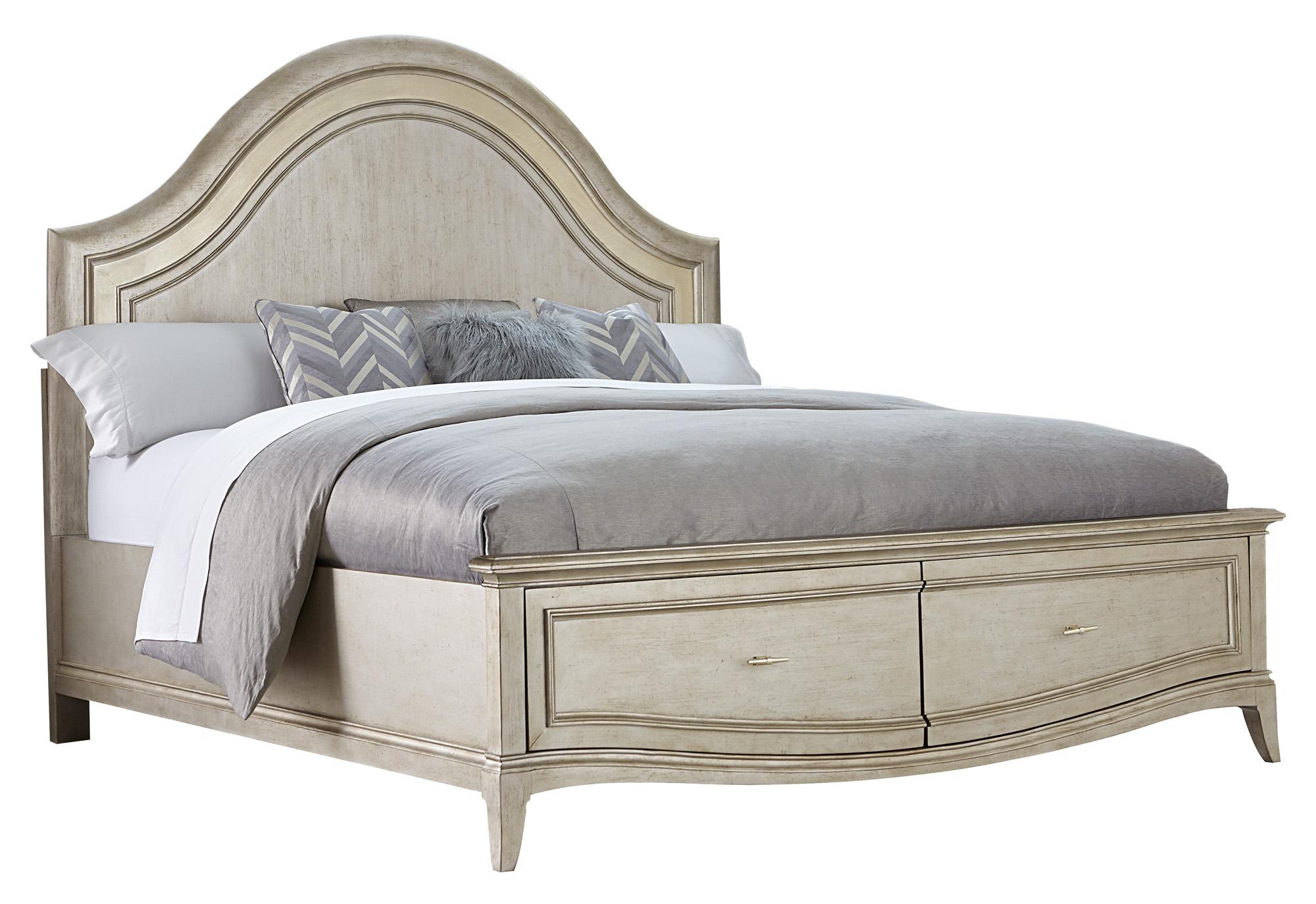 

    
Contemporary Silver Finish Wood King Storage Bed Starlite A.R.T.
