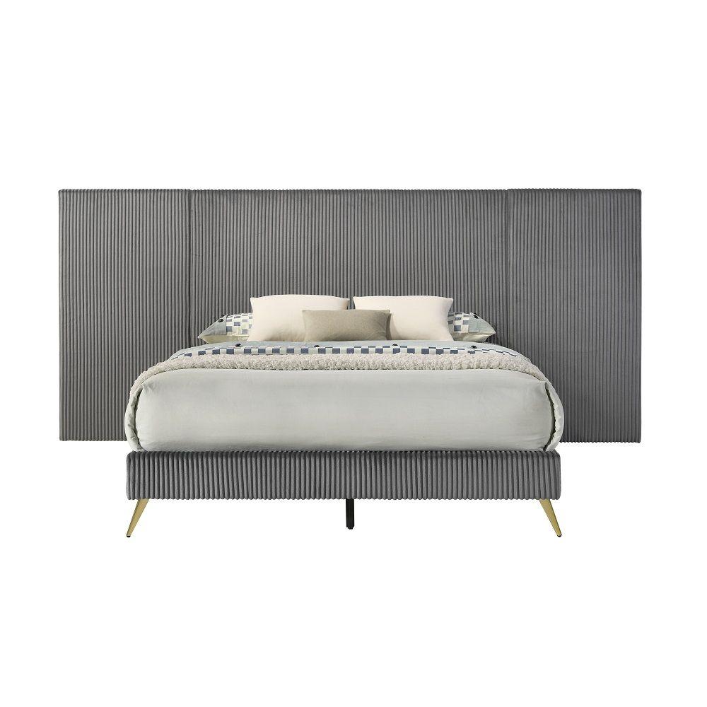 

        
Acme Furniture Muilee King Wall Bed BD01740EK-EK Platform Bed Gray Fabric 65436542389165
