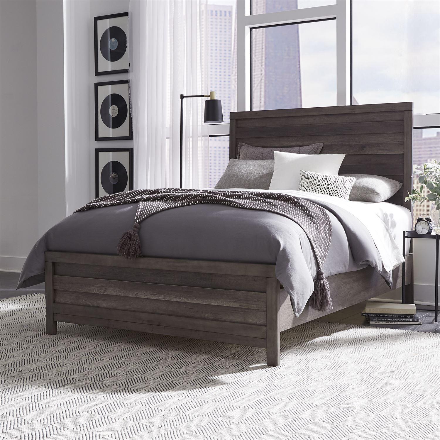Contemporary Panel Bed Tanners Creek  (686-BR) Panel Bed 686-BR-FPB in Gray 