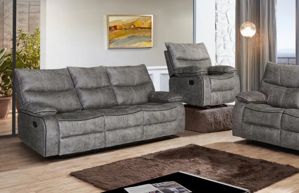 

    
McFerran Furniture SF1009 Reclining Living Room Set 3PCS SF1009-S-3PCS Reclining Living Room Set Gray SF1009-S-3PCS
