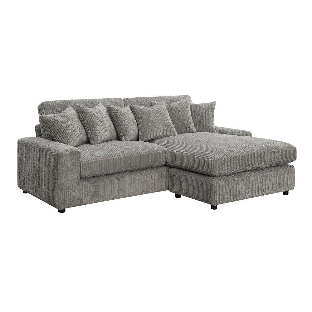

    
Contemporary Gray Wood Sectional Sofa Acme Tavia LV01882-SS
