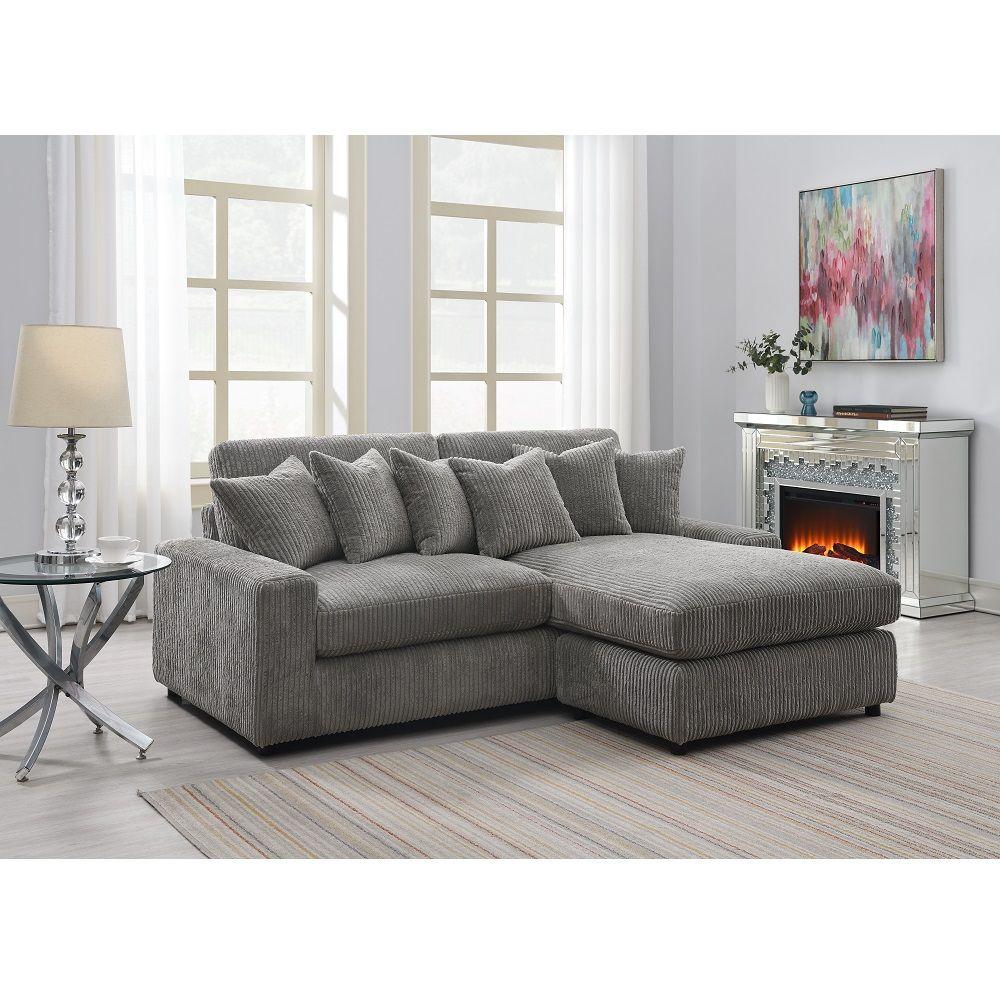 

    
Contemporary Gray Wood Sectional Sofa Acme Tavia LV01882-SS
