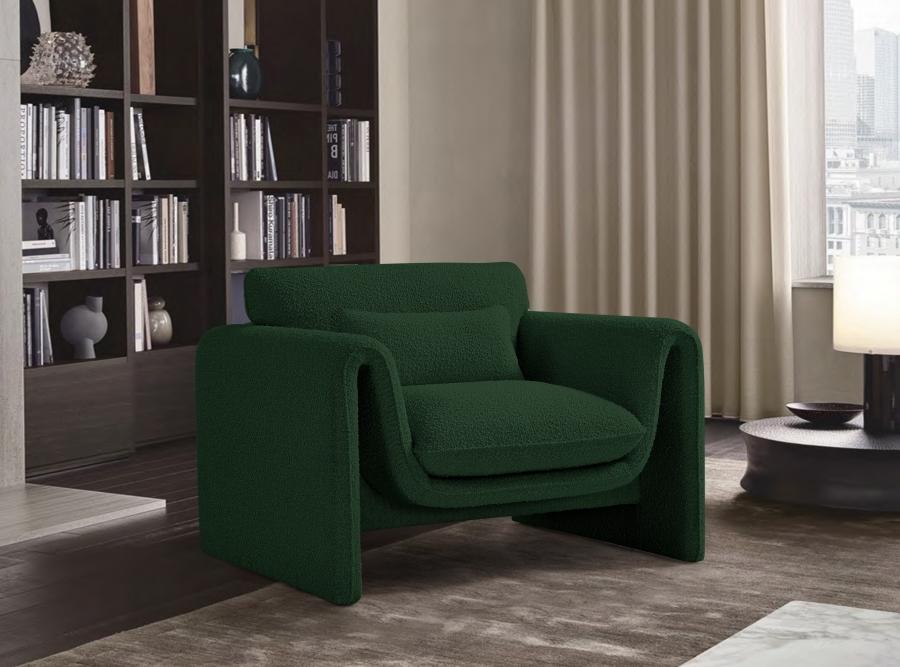 

    
Contemporary Green Engineered Wood Chair Meridian Furniture Stylus 198Green-C
