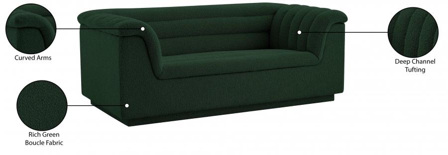 

    
 Order  Contemporary Green Engineered Wood Living Room Set 2PCS Meridian Furniture Cascade 191Green-S-2PCS

