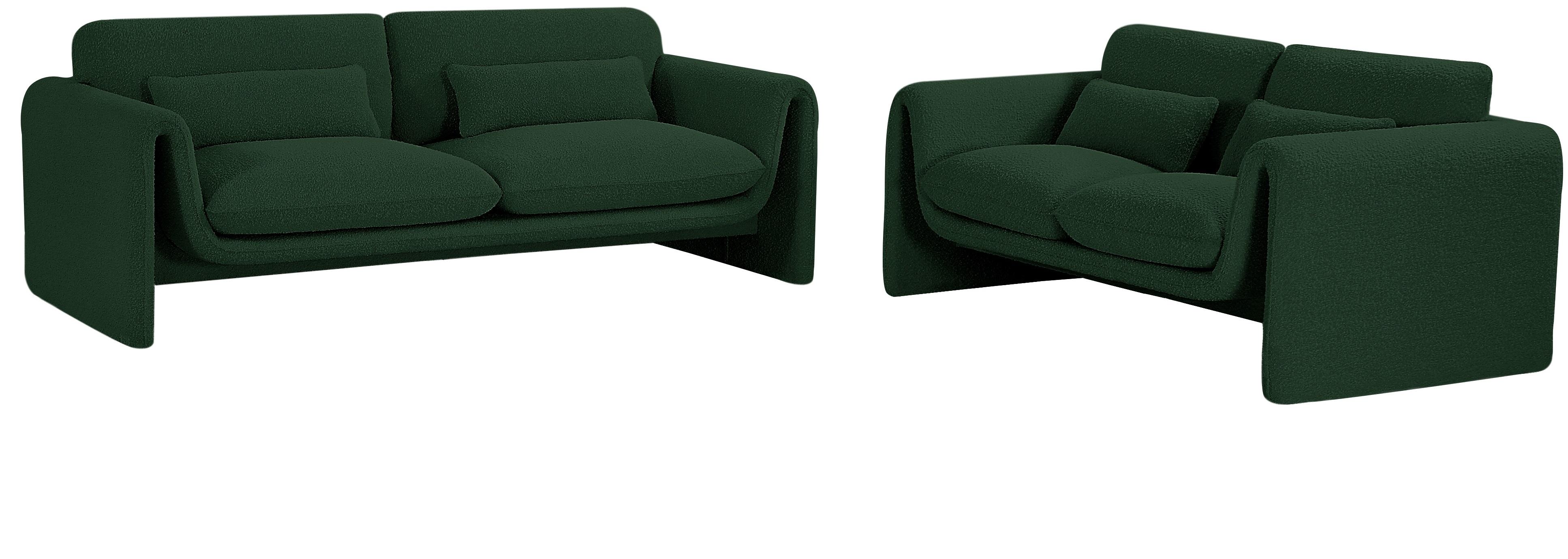 

    
Contemporary Green Engineered Wood Living Room Set 2PCS Meridian Furniture Stylus 198Green-S-2PCS
