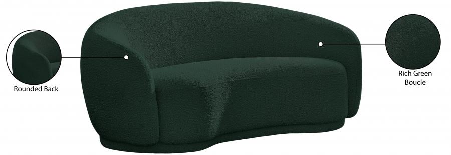 

    
 Order  Contemporary Green Engineered Wood Loveseat Meridian Furniture Hyde 693Green-L
