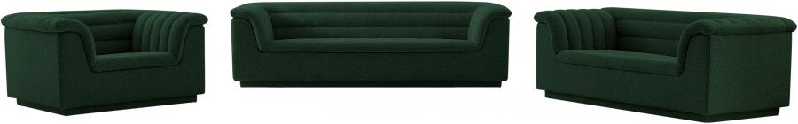 

    
Contemporary Green Engineered Wood Sofa Meridian Furniture Cascade 191Green-S
