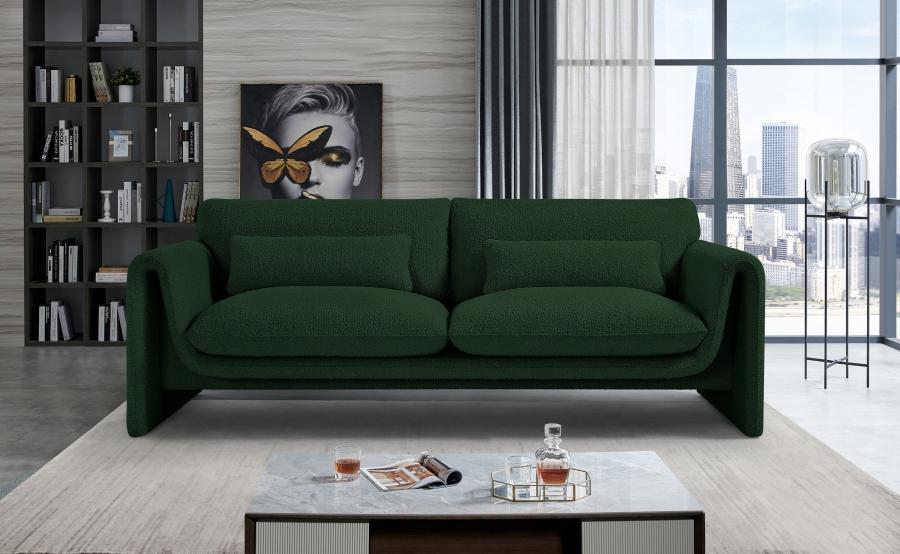 

    
Contemporary Green Engineered Wood Sofa Meridian Furniture Stylus 198Green-S
