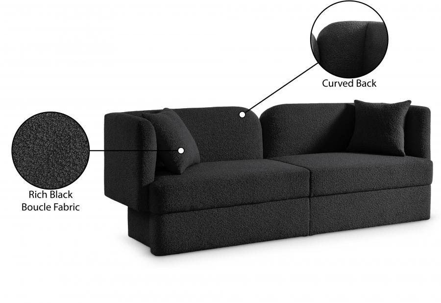 

                    
Buy Contemporary Black Wood Fabric Living Room Set 2PCS Meridian Furniture Marcel 616Black-S-2PCS
