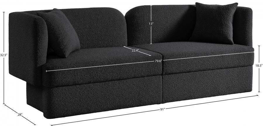 

    
 Order  Contemporary Black Wood Fabric Living Room Set 2PCS Meridian Furniture Marcel 616Black-S-2PCS
