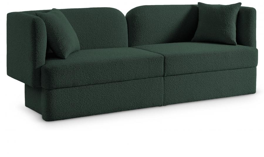 Contemporary Sofa and Loveseat Set Marcel Living Room Set 2PCS 616Green-S-2PCS 616Green-S-2PCS in Green 