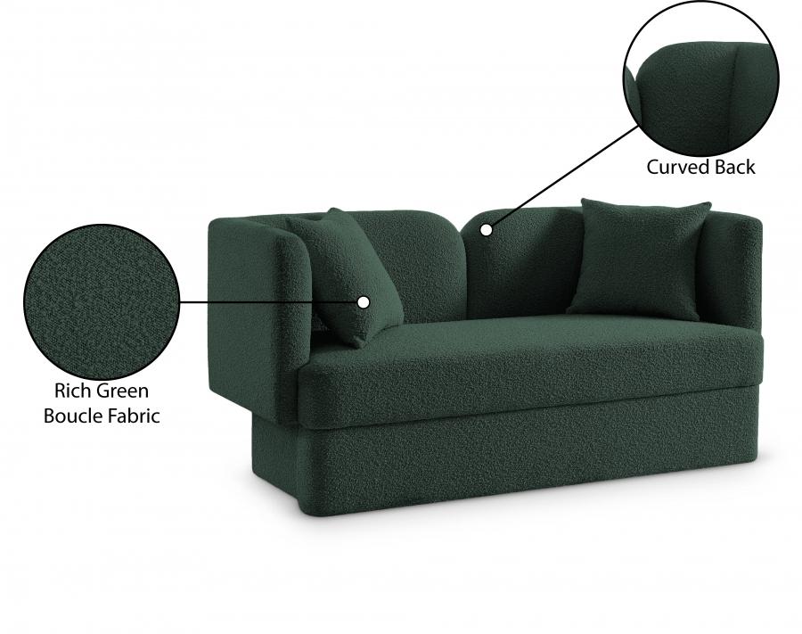 

    
616Green-L Contemporary Green Wood Fabric Loveseat Meridian Furniture Marcel 616Green-L
