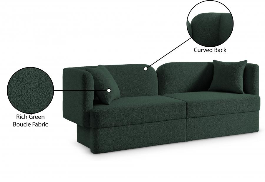 

                    
Buy Contemporary Green Wood Fabric Sofa Meridian Furniture Marcel 616Green-S
