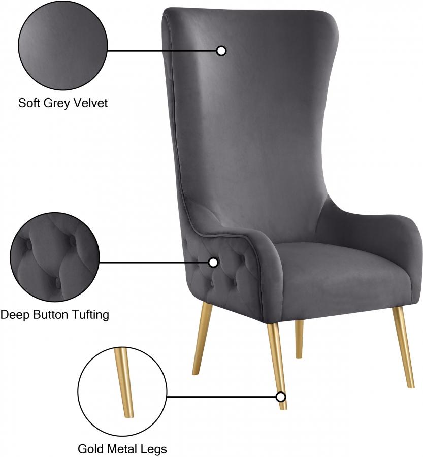

        
16546879859859Contemporary Grey Metal/Velvet Accent Chair Meridian Furniture Alexander 536Grey

