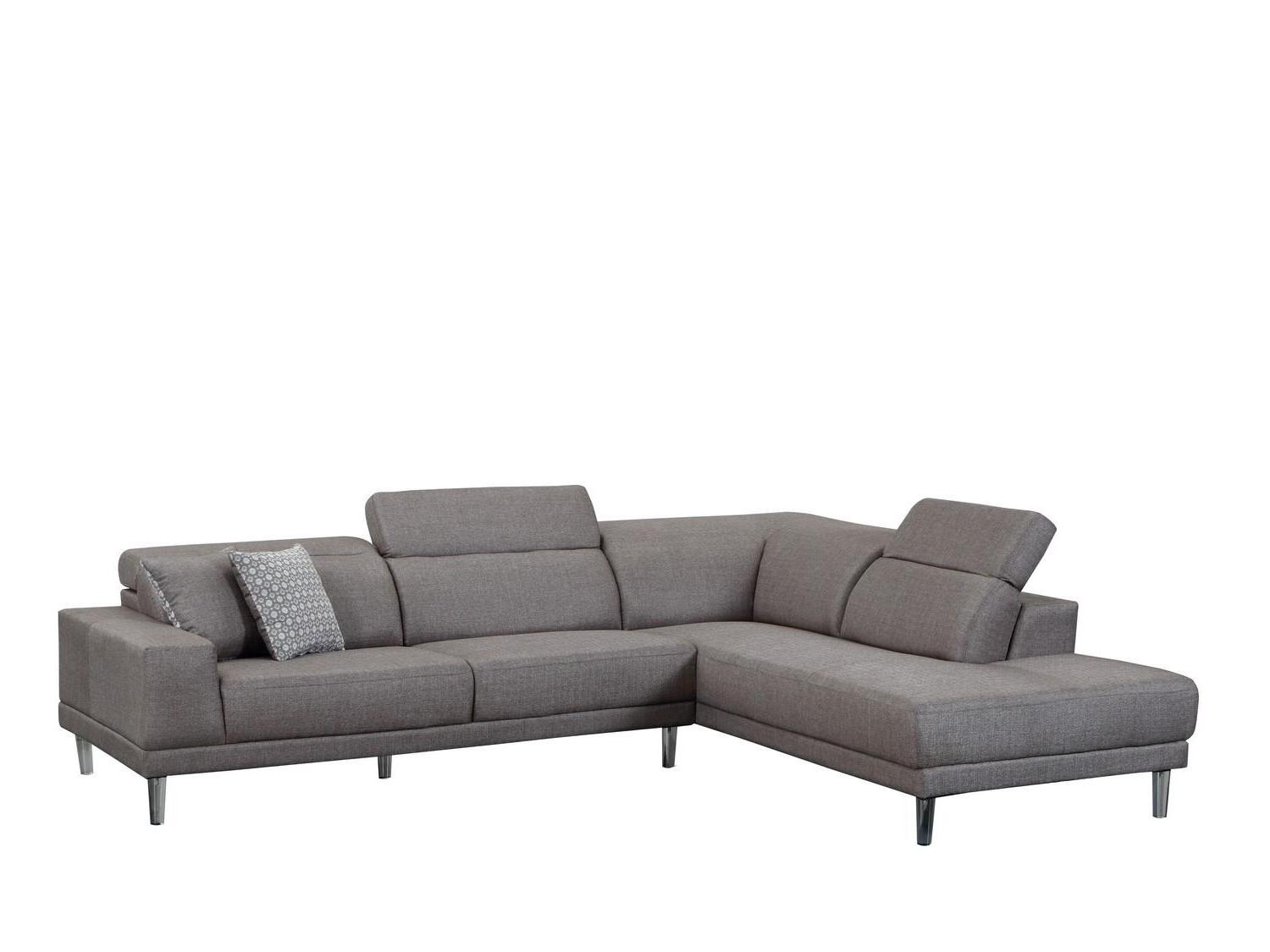 

    
Contemporary Grey Microfiber Sectional RAF Global United 632
