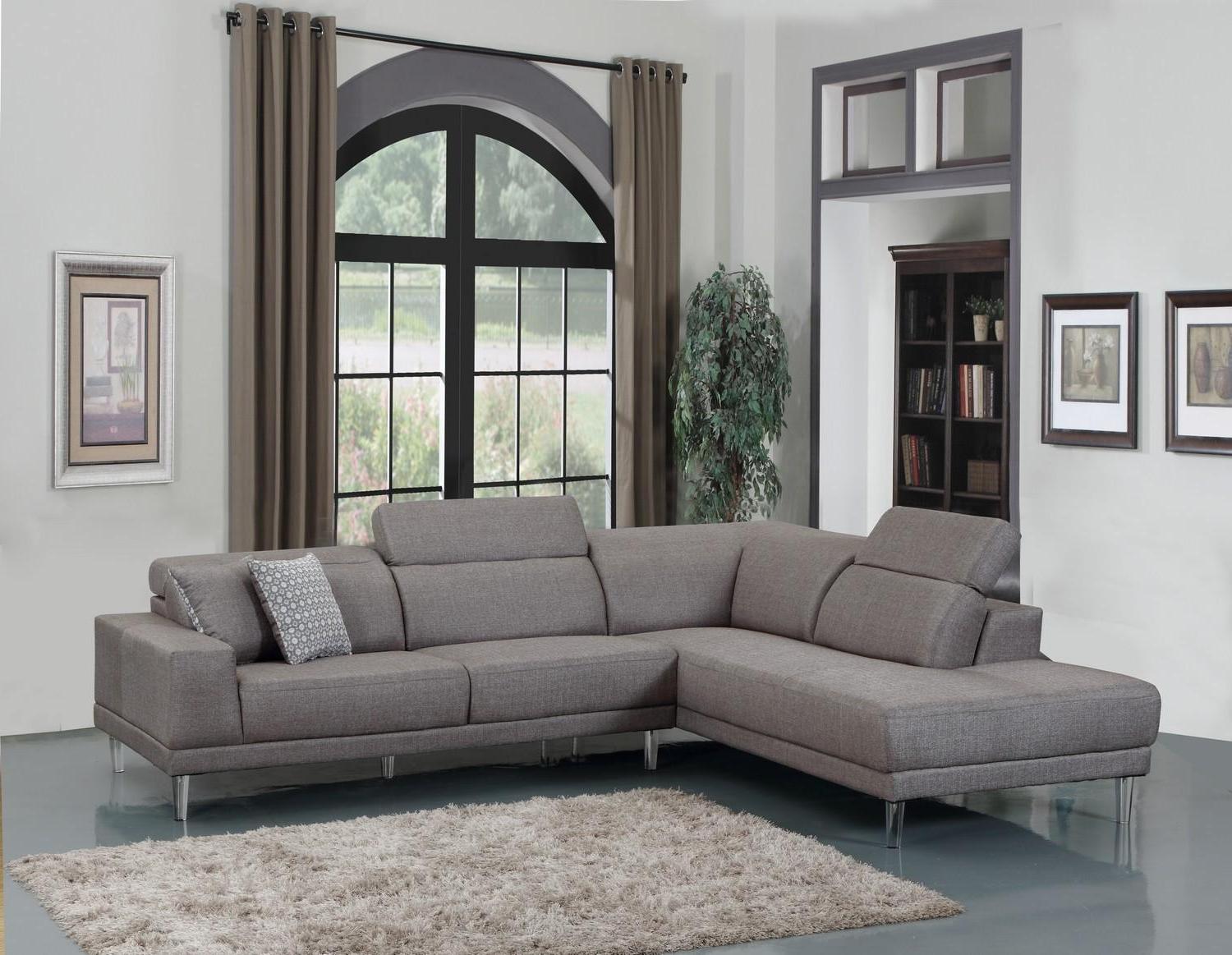 

    
Contemporary Grey Microfiber Sectional RAF Global United 632
