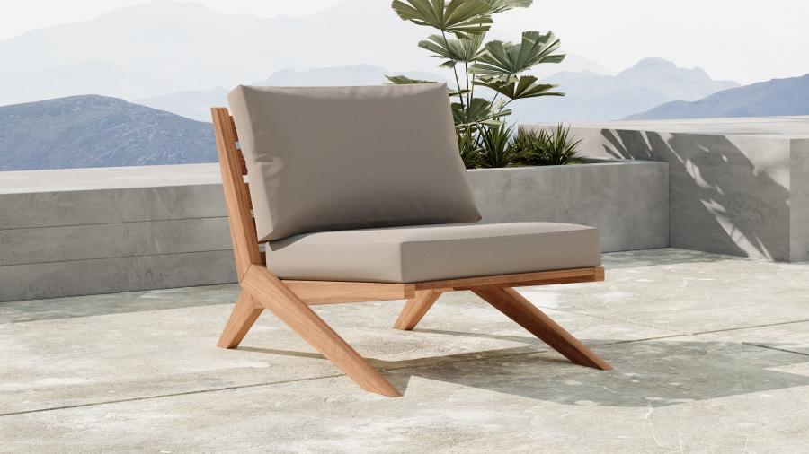

    
Contemporary Grey Wood Fabric Patio Chair Meridian Furniture Tahiti 351Grey-C
