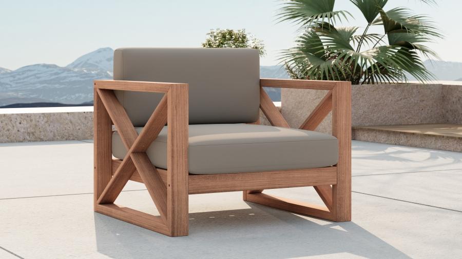 

    
Contemporary Grey Wood Fabric Patio Chair Meridian Furniture Anguilla 352Grey-C
