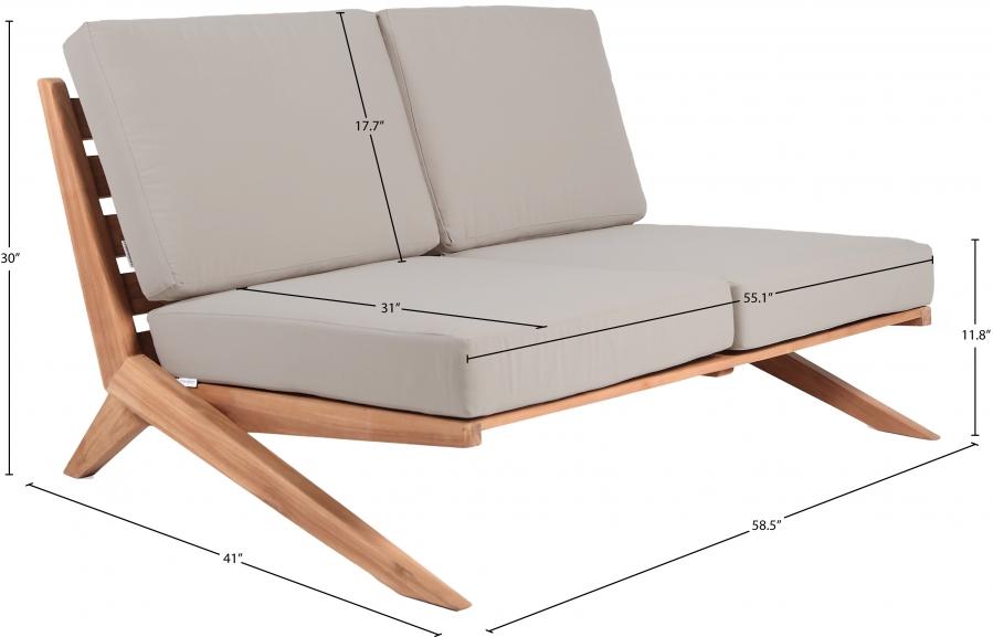 

    
 Order  Contemporary Grey Wood Fabric Patio Loveseat Meridian Furniture Tahiti 351Grey-L
