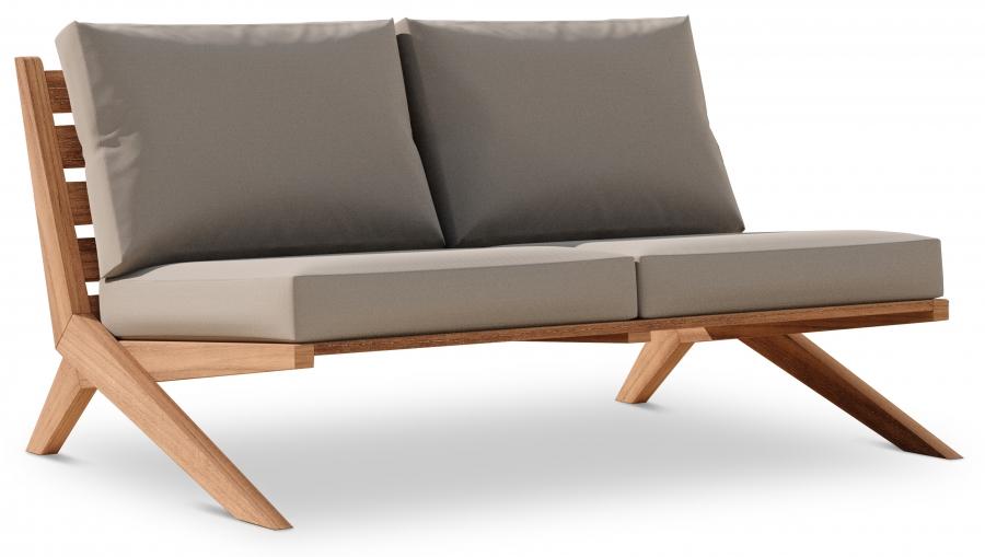 

    
Contemporary Grey Wood Fabric Patio Sofa Set 4PCS Meridian Furniture Tahiti 351Grey-S-4PCS
