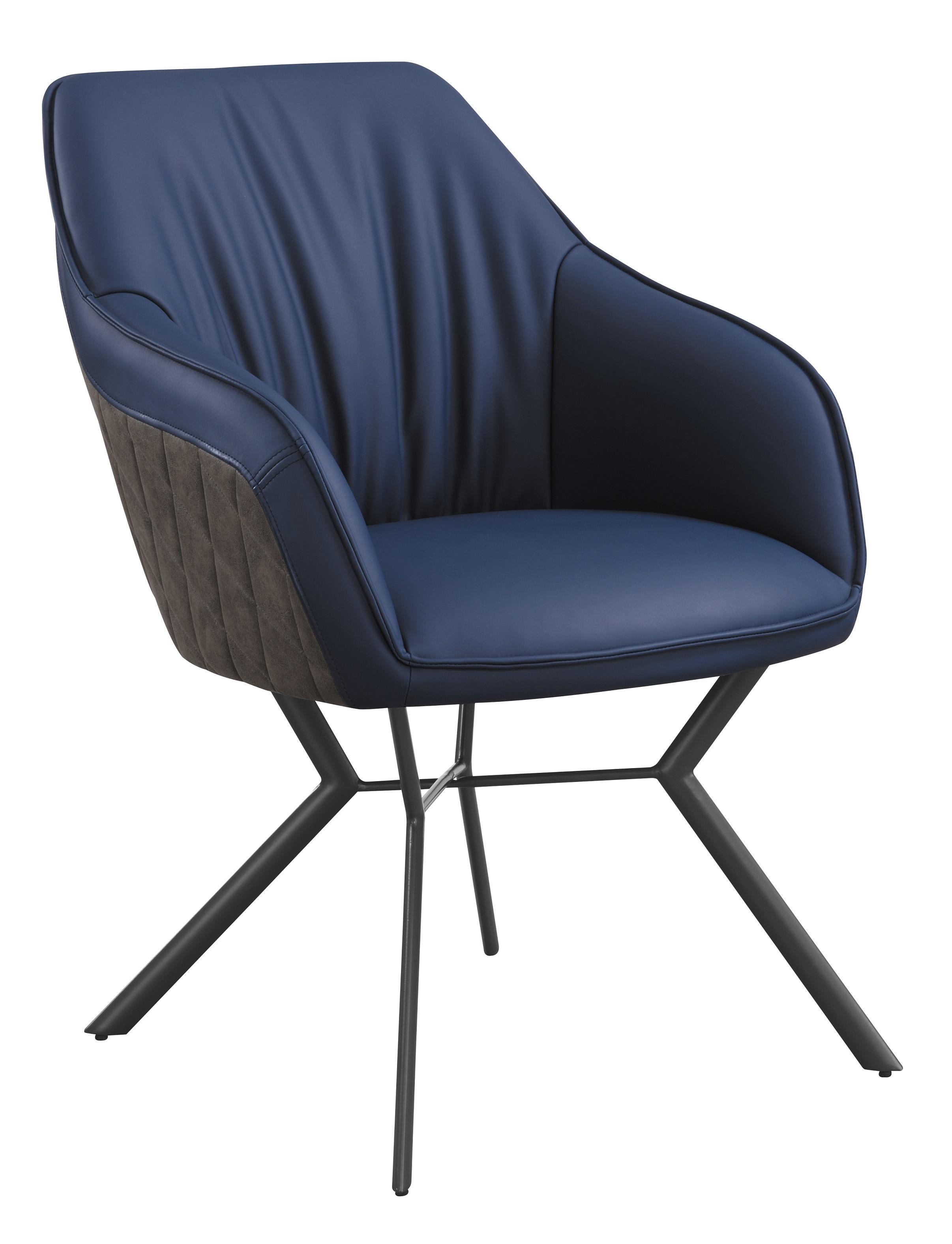 

    
Contemporary Gunmetal & Blue Leatherette Side Chair Set 2pcs Coaster 193722 Mayer
