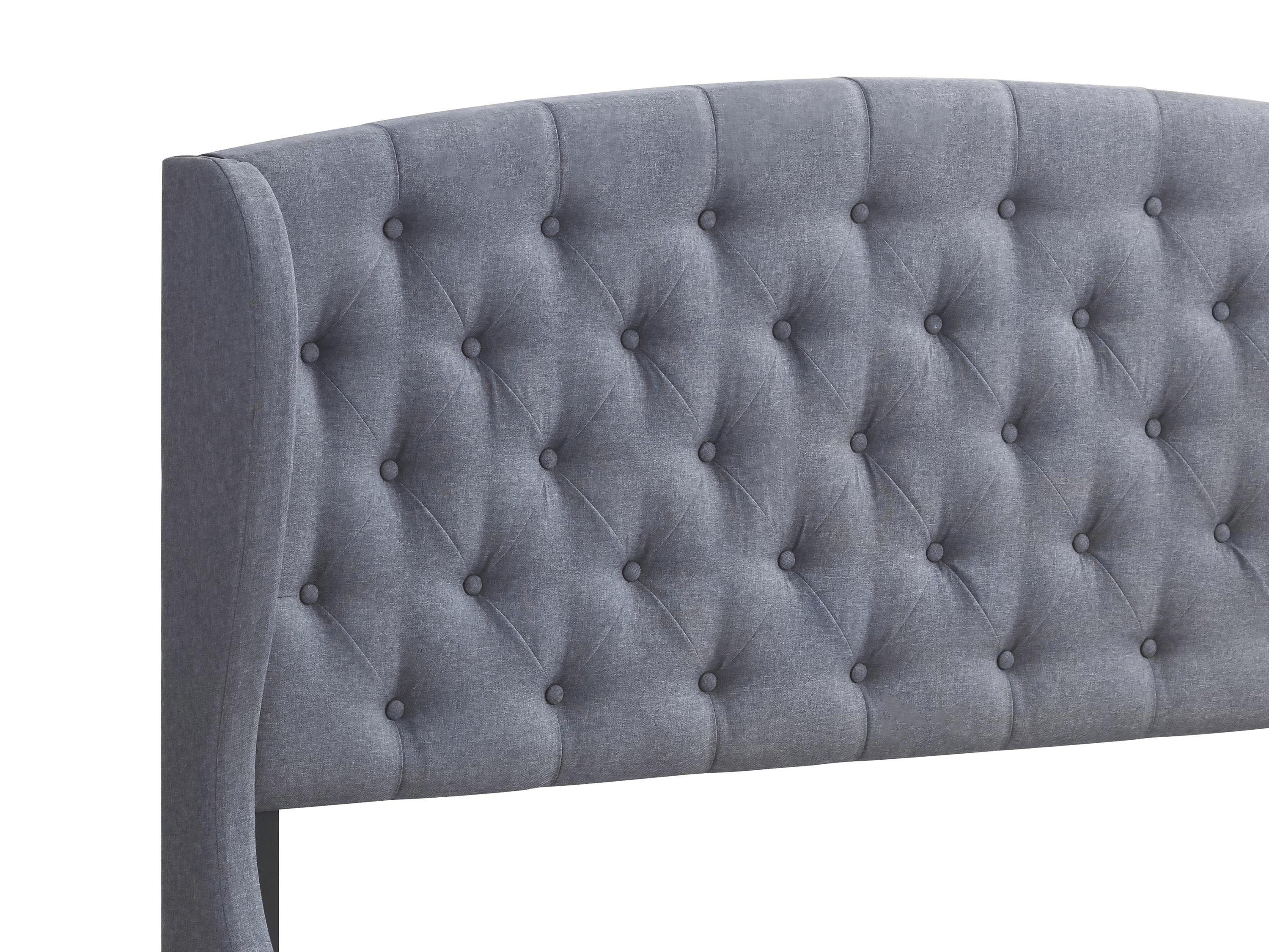

    
Contemporary Gunmetal Linen-like Fabric Full Bed Coaster 305972F Krome
