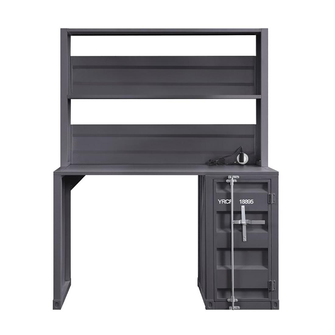 

    
Acme Furniture Cargo Desk with Chair Gunmetal 37897-2pcs

