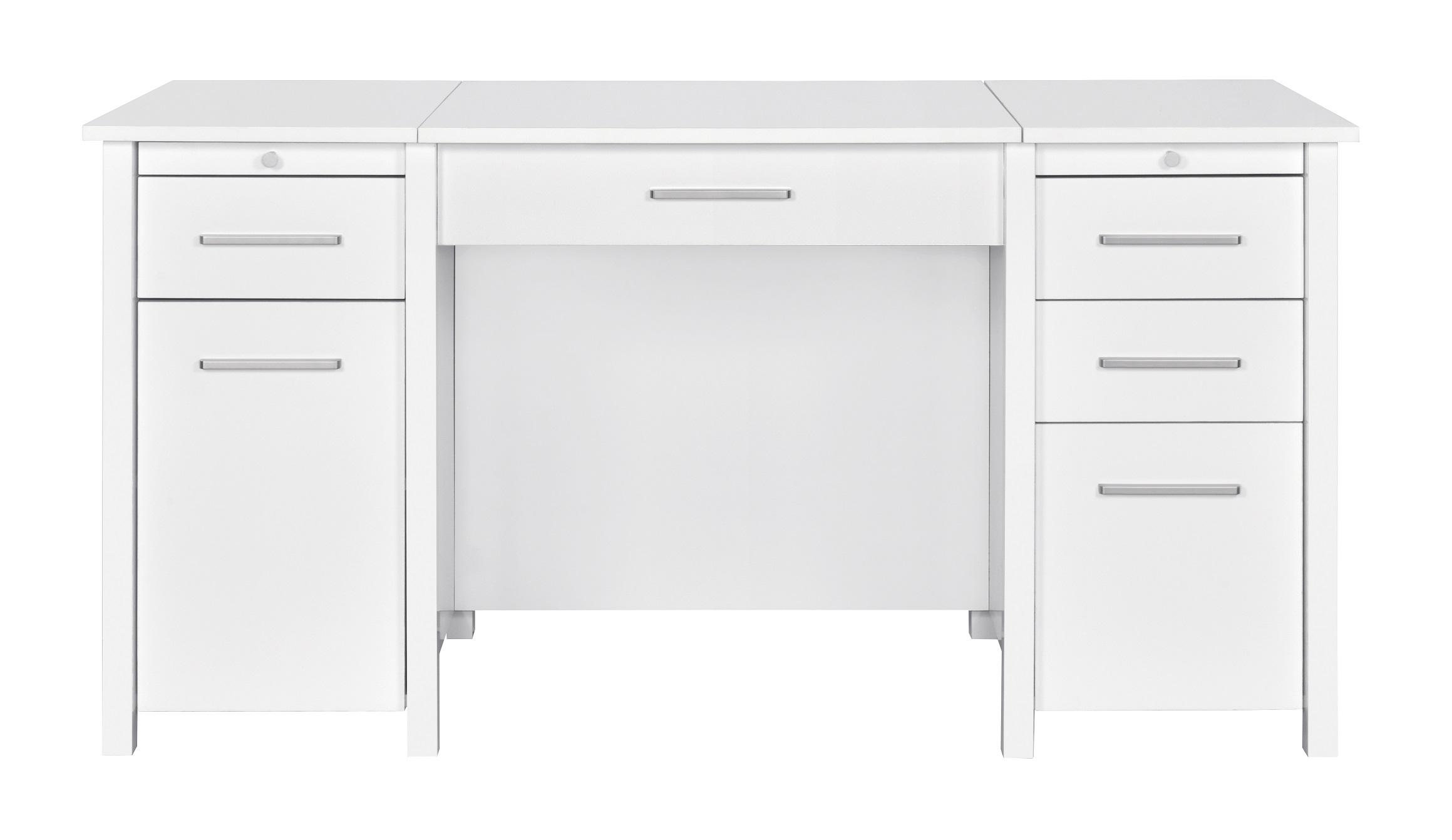 

    
Contemporary High Gloss White Wood Office Desk 2pcs Coaster 801573-S2 Dylan
