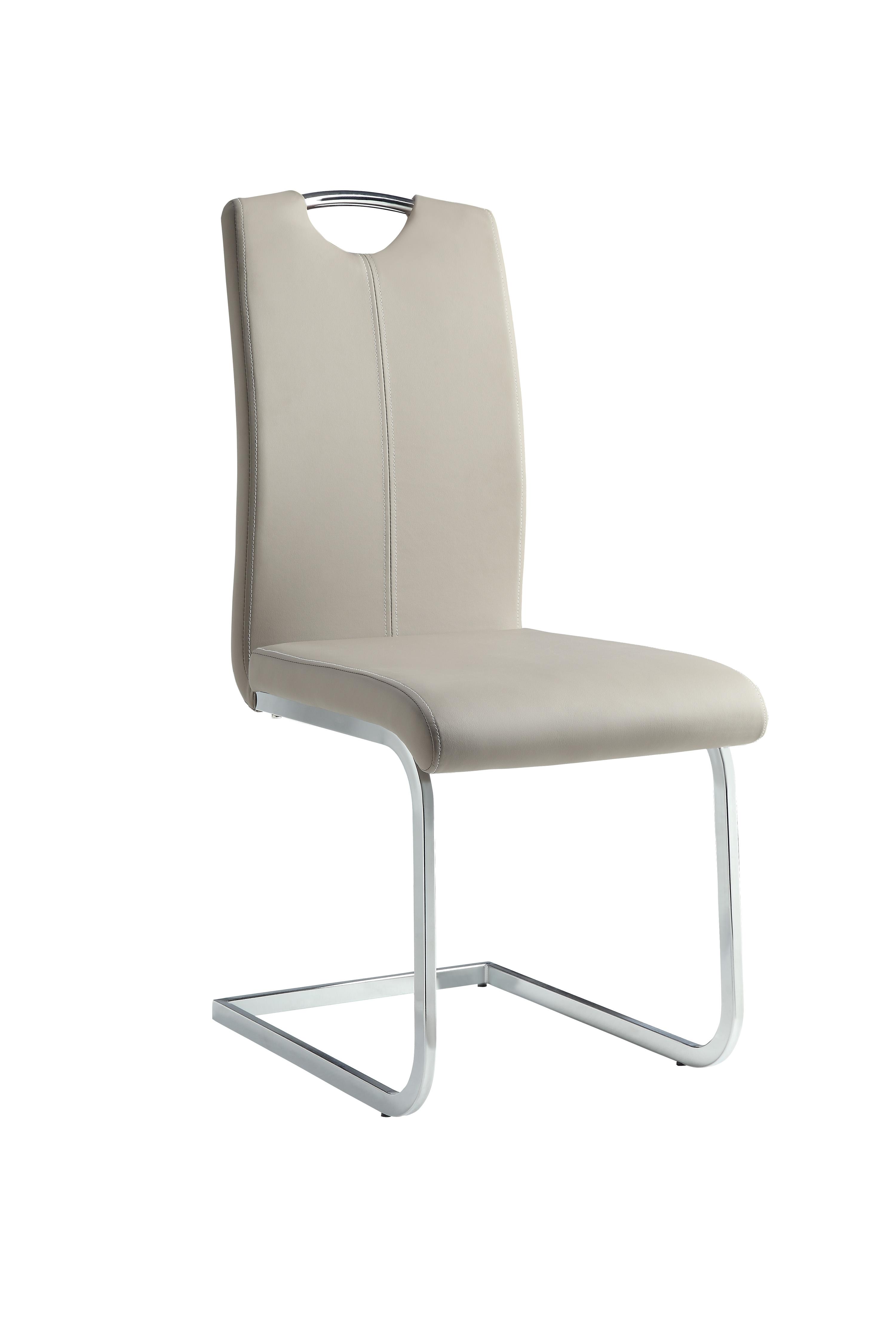 

    
Contemporary High Gloss White Wood Side Chair Set 2pcs Homelegance 5599S Glissand
