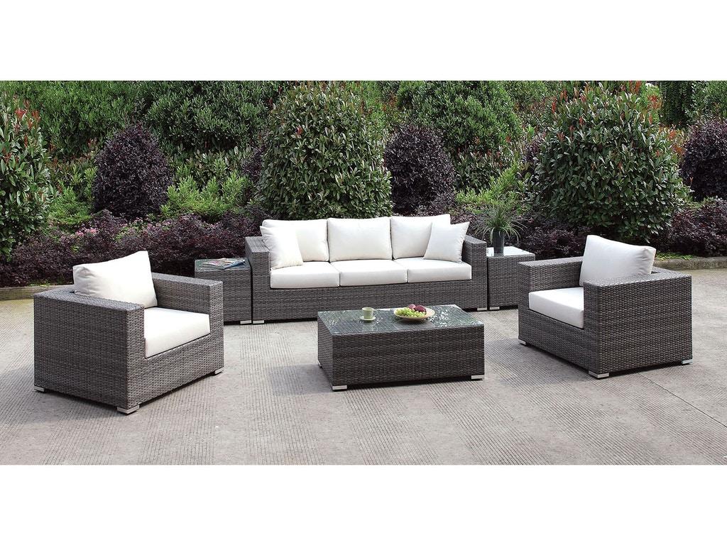 

    
Contemporary Ivory & Light Gray Wicker Sectional Sofa Set 6pcs Furniture of America CM-OS2128-SET20 Somani
